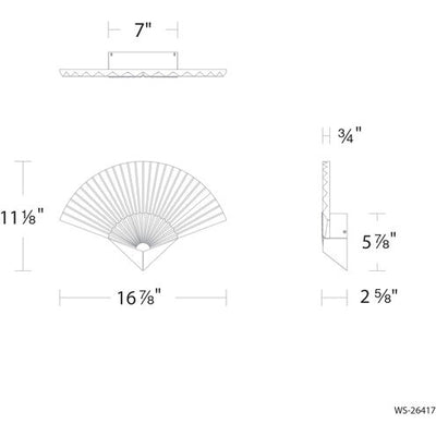 Sensu 1 Light Antique Nickel ADA Wall Sconce Wall Light Wall Sconce Modern Forms