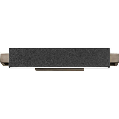 Kinsman LED Pebbled Black Brushed Nickel Bath Vanity & Wall Light 19in Bath and Vanity Modern Forms