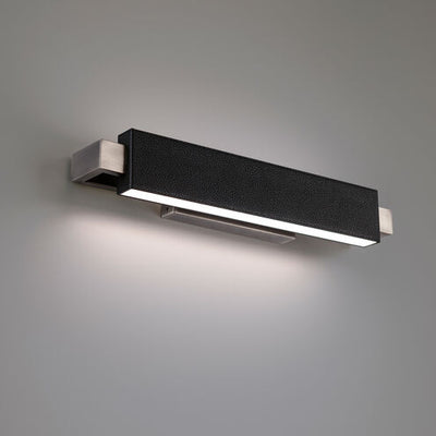 Kinsman LED Pebbled Black Brushed Nickel Bath Vanity & Wall Light 19in Bath and Vanity Modern Forms