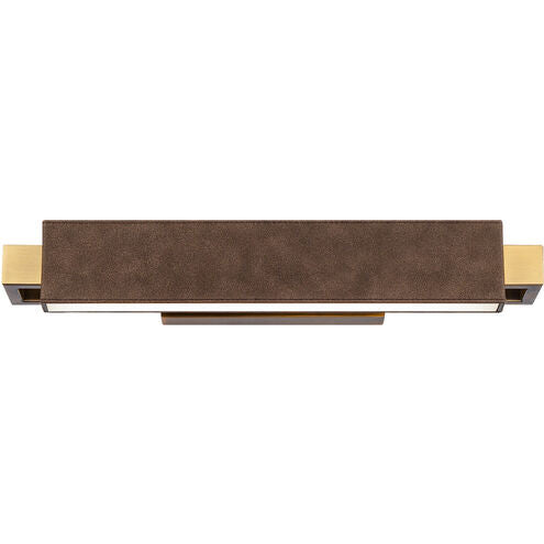 Kinsman LED Bomber Brown Aged Brass Bath Vanity & Wall Light 19in Bath and Vanity Modern Forms