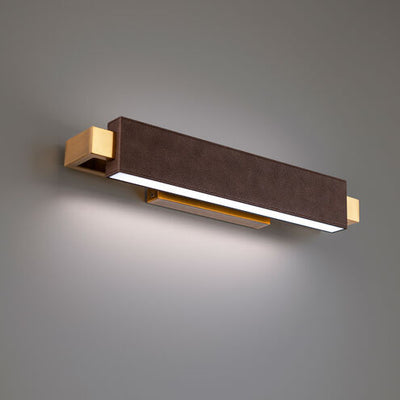 Kinsman LED Bomber Brown Aged Brass Bath Vanity & Wall Light 19in Bath and Vanity Modern Forms