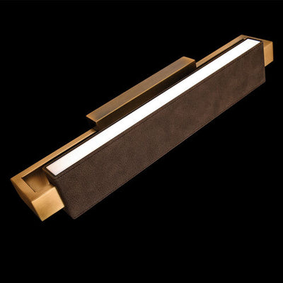 Kinsman LED Bomber Brown Aged Brass Bath Vanity & Wall Light 29in Bath and Vanity Modern Forms