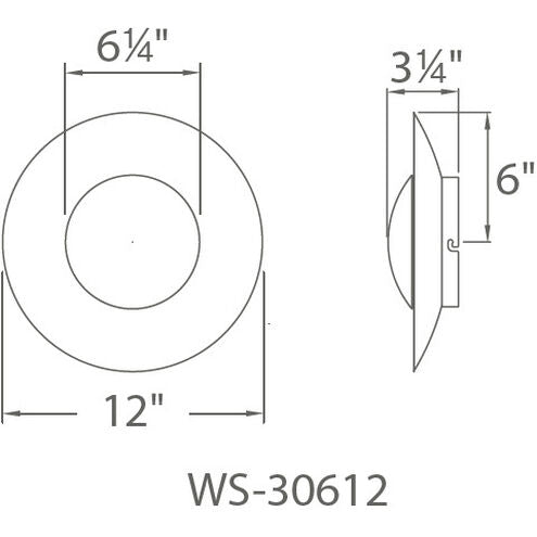 Blaze ADA Wall Sconce Wall Light LED 3 inch Silver Leaf  12in Wall Sconce Modern Forms