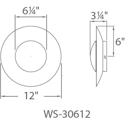 Blaze ADA Wall Sconce Wall Light LED 3 inch Silver Leaf  12in Wall Sconce Modern Forms