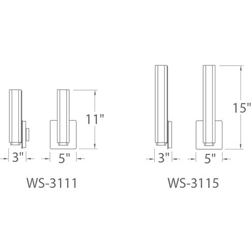 Vogue ADA Wall Sconce Wall Light in 3500K LED 3 inch Brushed Nickel Wall Sconce Modern Forms