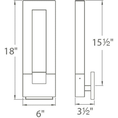Chill ADA Wall Sconce Wall Light LED 4 inch Polished Nickel Wall Sconce Modern Forms