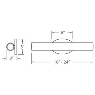 Loft LED Brushed Nickel Bath Vanity & Wall Light 3000K 24in Bath and Vanity Modern Forms