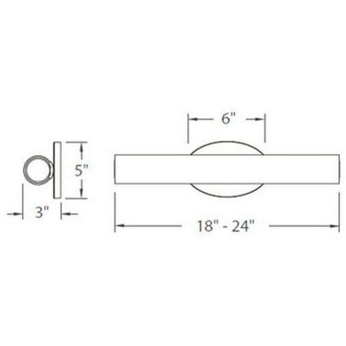 Loft LED Brushed Nickel Bath Vanity & Wall Light 3500K 18in Bath and Vanity Modern Forms