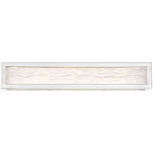 Shock Waves LED 27 inch Brushed Nickel Bath Vanity & Wall Light 27in Bath and Vanity Modern Forms