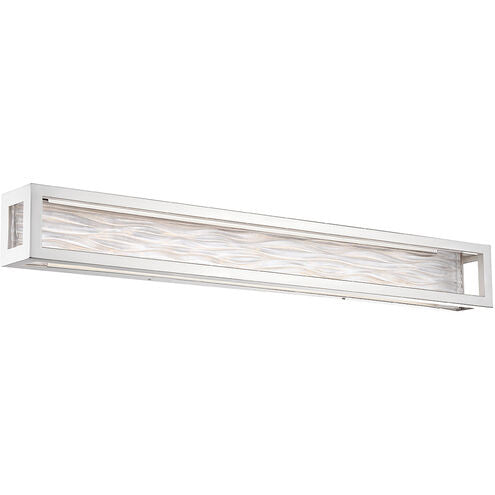 Shock Waves LED Brushed Nickel Bath Vanity & Wall Light 38in Bath and Vanity Modern Forms