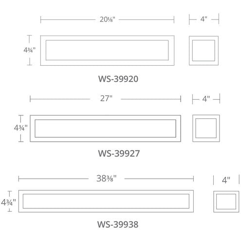 Shock Waves LED 27 inch Brushed Nickel Bath Vanity & Wall Light 27in Bath and Vanity Modern Forms