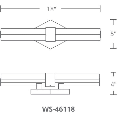 Regal LED 18 inch Aged Brass Bath Vanity & Wall Light 18in Bath and Vanity Modern Forms