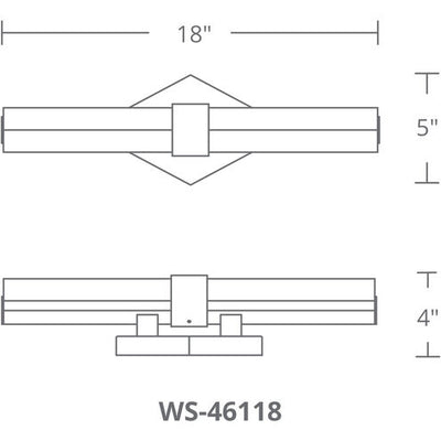 Regal LED 18 inch Aged Brass Bath Vanity & Wall Light 18in Bath and Vanity Modern Forms