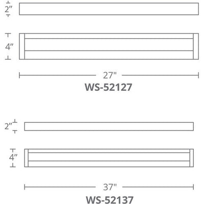 Open Bar Bathroom Vanity & Wall Light in 2700K 37in LED 37 inch Brushed Nickel Bath and Vanity Modern Forms