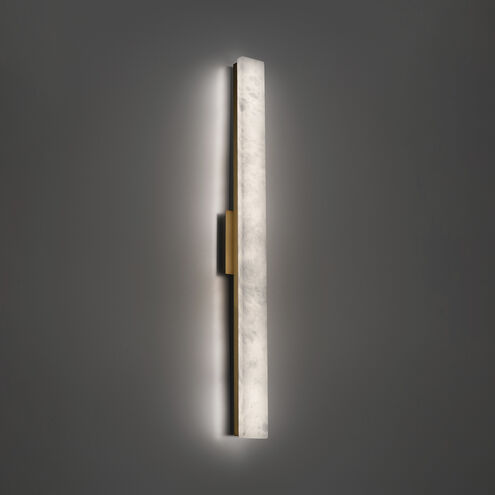 Lanza Bathroom Vanity Light Wall Light 1 Light 34 inch Aged Brass Bath and Vanity Modern Forms