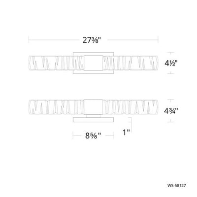 Juliet LED 5 inch Aged Brass Bath Vanity & Wall Light Bath and Vanity Modern Forms