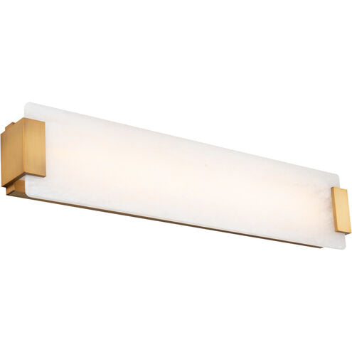 Quarry Bathroom Vanity & Wall Light in 28in LED 28 inch Aged Brass Bath and Vanity Modern Forms