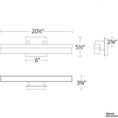 Minx Bath Vanity & Wall Light in 21in LED 21 inch Aged Brass Bath and Vanity Modern Forms