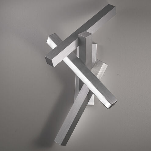 Chaos Wall Sconce Wall Light LED 13 inch Brushed Aluminum Wall Sconce Modern Forms