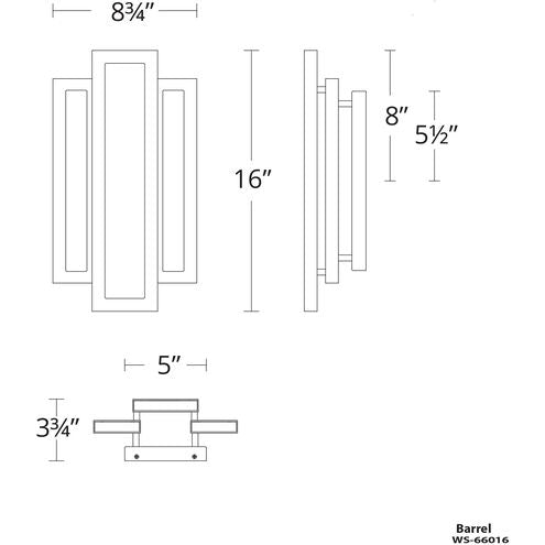 Fury LED 4 inch Aged Brass ADA Wall Sconce Wall Light Wall Sconce Modern Forms