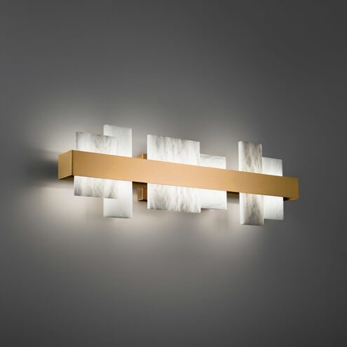 Acropolis LED Bath Vanity & Wall Light 27 inch Aged Brass Bath and Vanity Modern Forms