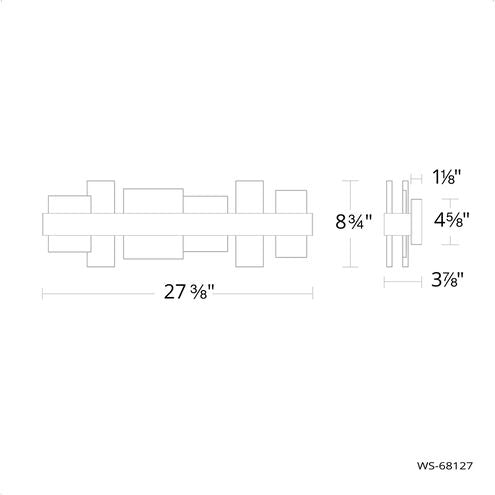 Acropolis LED Bath Vanity & Wall Light 27 inch Brushed Nickel Bath and Vanity Modern Forms