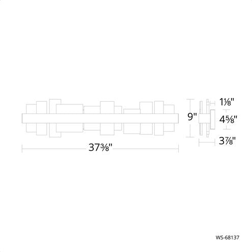 Acropolis LED Bath Vanity & Wall Light 37 inch Brushed Nickel Bath and Vanity Modern Forms