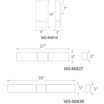 Vigo LED 27 inch Dark Walnut Bath Vanity & Wall Light 27in Bath and Vanity Modern Forms