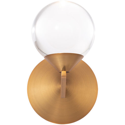 Double Wall Sconce Wall Light Bubble 1 Light 6 inch Aged Brass Wall Sconce Modern Forms