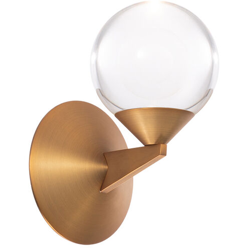 Double Wall Sconce Wall Light Bubble 1 Light 6 inch Aged Brass Wall Sconce Modern Forms