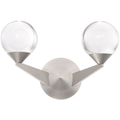 Double Bubble Wall Sconce Wall Light 2 Light 7 inch Aged Brass Wall Sconce Modern Forms
