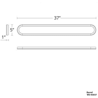 Argo LED Bathroom Vanity or Wall Light 37 inch White Bath and Vanity Modern Forms