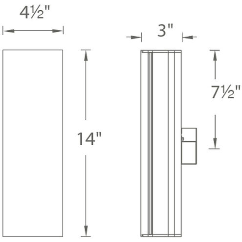 I-Beam LED 3 inch Brushed Aluminum ADA Wall Sconce Wall Light 14in Wall Sconce Modern Forms