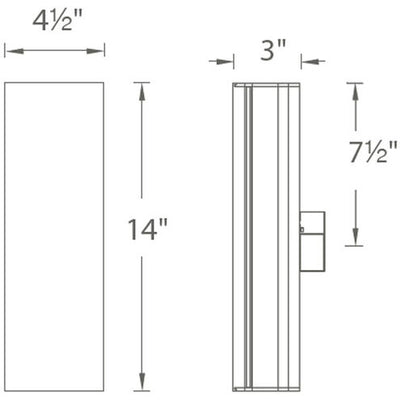 I-Beam LED 3 inch Brushed Aluminum ADA Wall Sconce Wall Light 14in Wall Sconce Modern Forms