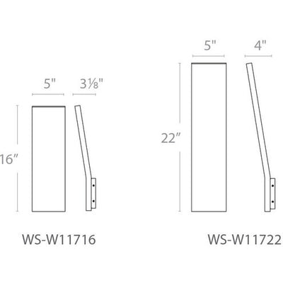 Blade Outdoor Wall Light 1 Light 4 inch Exterior Modern Forms