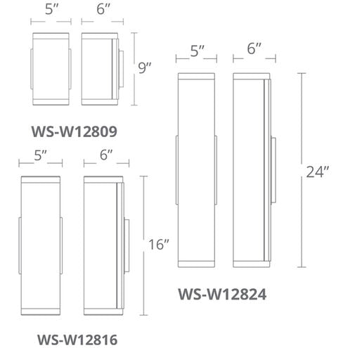 Lithium Outdoor Wall Light 3000K 24in Brushed Aluminum Exterior Modern Forms