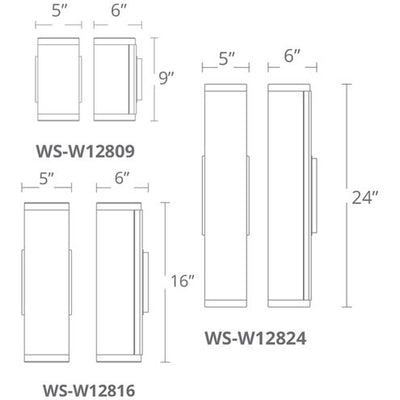 Lithium Outdoor Wall Light 3000K 24in Brushed Aluminum Exterior Modern Forms