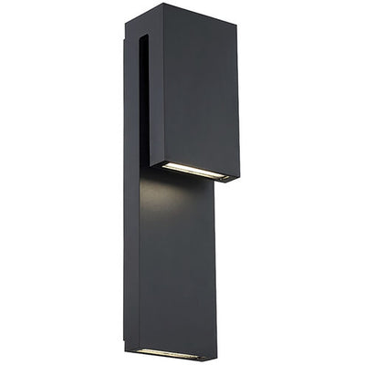 Double Down LED 18 inch Black Outdoor Wall Light Exterior Modern Forms