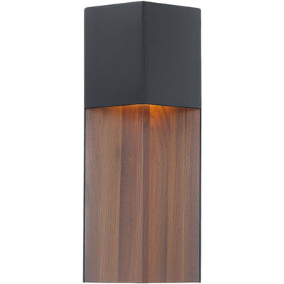 Dusk 1 Light 14 inch Black-Dark Walnut Outdoor Wall Light Exterior Modern Forms