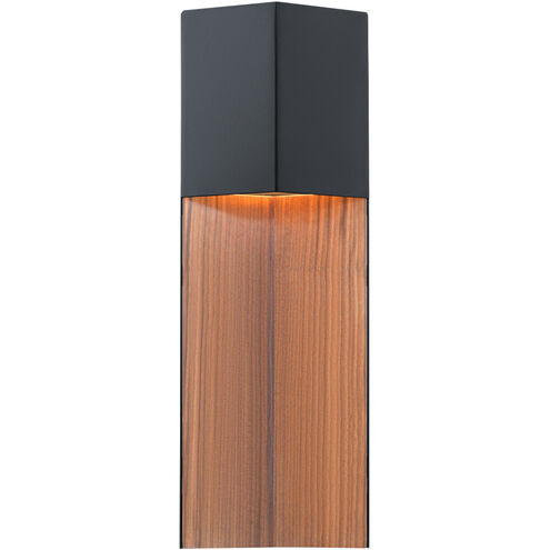 Dusk 1 Light 14 inch Black-Dark Walnut Outdoor Wall Light Exterior Modern Forms