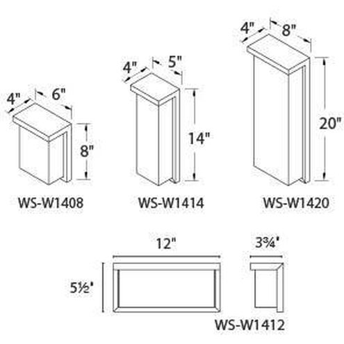 Ledge Outdoor Wall Light in 2700K 8in LED 8 inch Brushed Aluminum Exterior Modern Forms