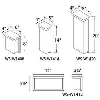 Ledge Outdoor Wall Light in 3500K 8in LED 8 inch Brushed Aluminum Exterior Modern Forms