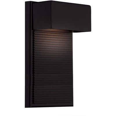 Hiline LED Black Outdoor Wall Light 12in Exterior Modern Forms