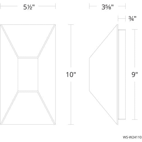 Maglev Outdoor Wall Light in 3500K LED 6 inch Black Exterior Modern Forms