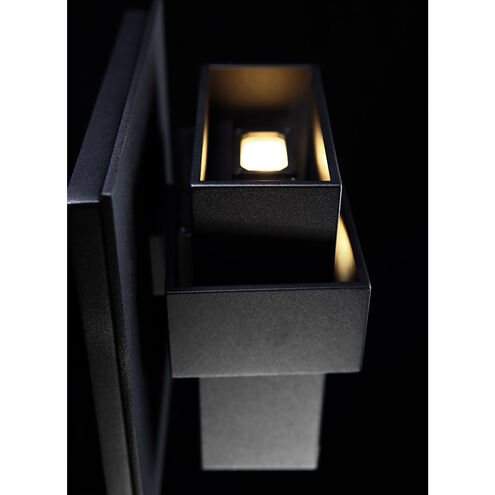 Pandora LED Black Outdoor Wall Light 9in Exterior Modern Forms