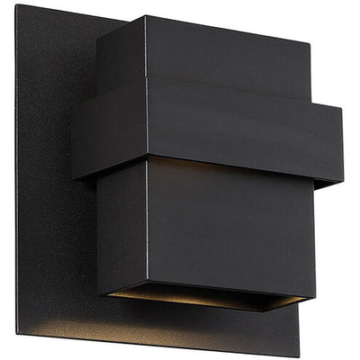 Pandora LED Black Outdoor Wall Light 9in Exterior Modern Forms