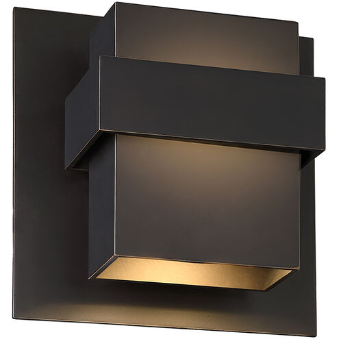 Pandora LED Black Outdoor Wall Light 7in Exterior Modern Forms