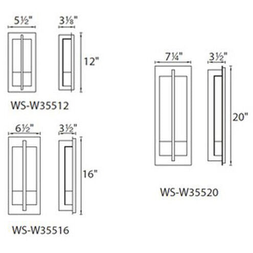 Omni Outdoor Wall Light in 16in LED 16 inch Bronze Exterior Modern Forms