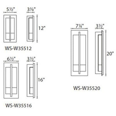 Omni Outdoor Wall Light in 16in LED 16 inch Bronze Exterior Modern Forms