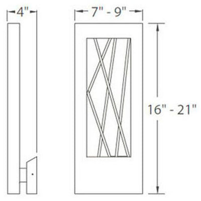 Twilight Outdoor Wall Light in 21in  LED 21 inch Black Exterior Modern Forms